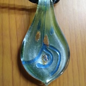 Hand blown glass pendant